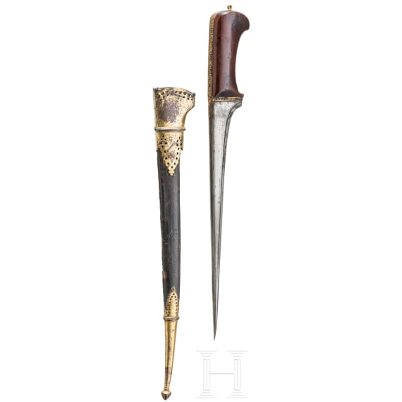 An Indian pesh-kabz with wootz blade, circa 1800