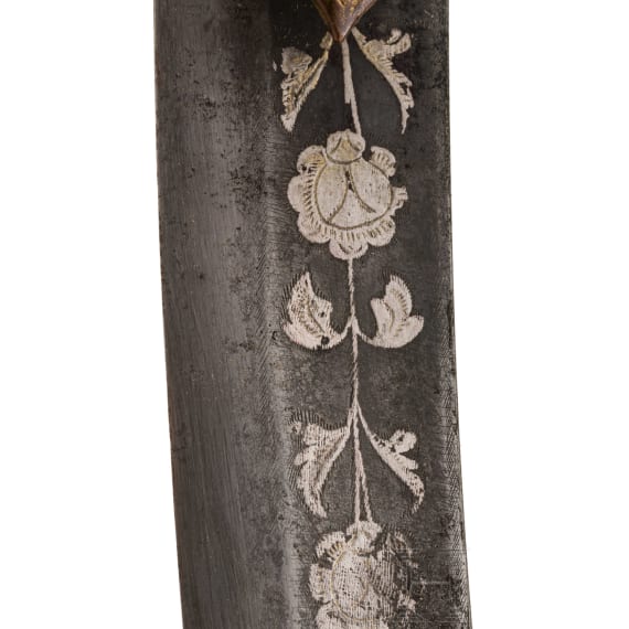An Indian gilt-copper hilted shamshir, probably Kutch, 19th century