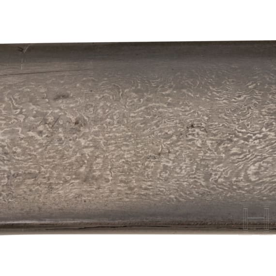 An Indian wootz damascus tulwar with Persian blade, 18th century