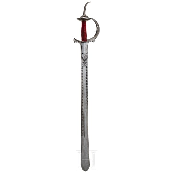 An Indian kandha with Damascus blade, circa 1900