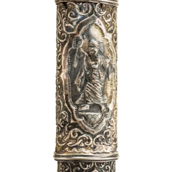 A Myanmese silver-mounted dha, circa 1900