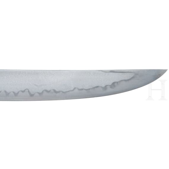 A silver-mounted Japanese wakizashi, signed Kanenaga, Muromachi period