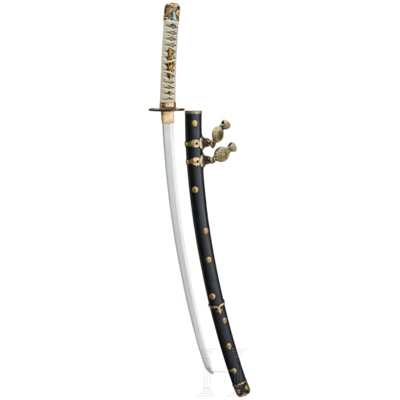 An o-wakizashi, signed Nagahiro, Momoyama period, circa 1580-1600