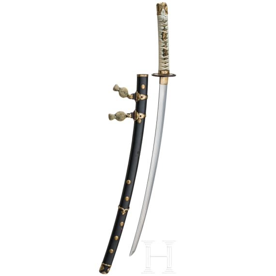 An o-wakizashi, signed Nagahiro, Momoyama period, circa 1580-1600