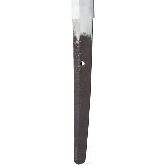 A tachi blade, signed Hizen kuni Yoshimune, late Edo to Meiji period