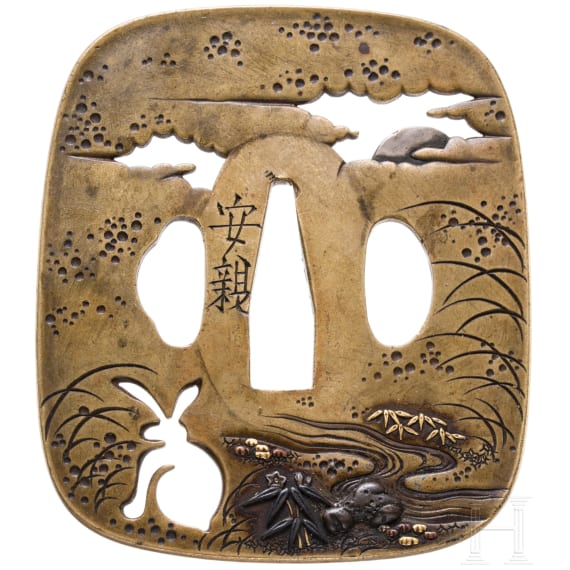 A fine Tsuba by Tsuchiya Yasuchika, Edo-period