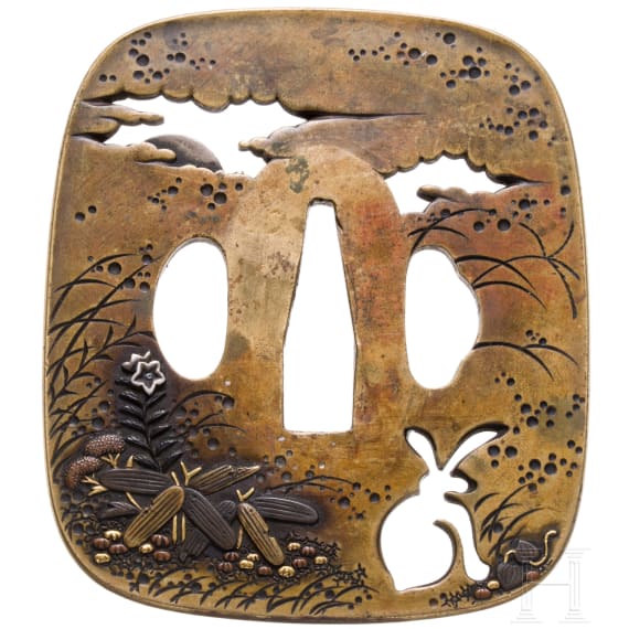A fine Tsuba by Tsuchiya Yasuchika, Edo-period