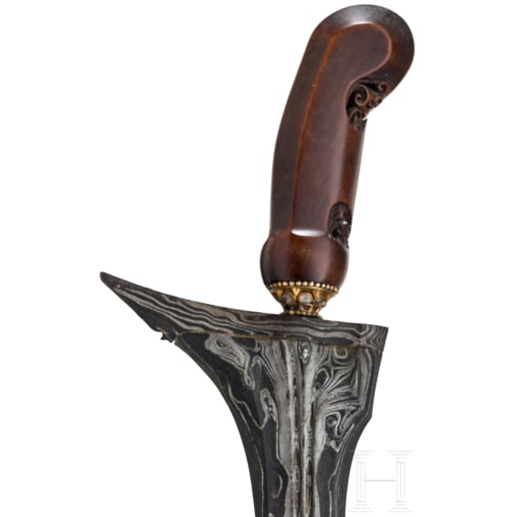 A gold-mounted Javanese kris, circa 1900