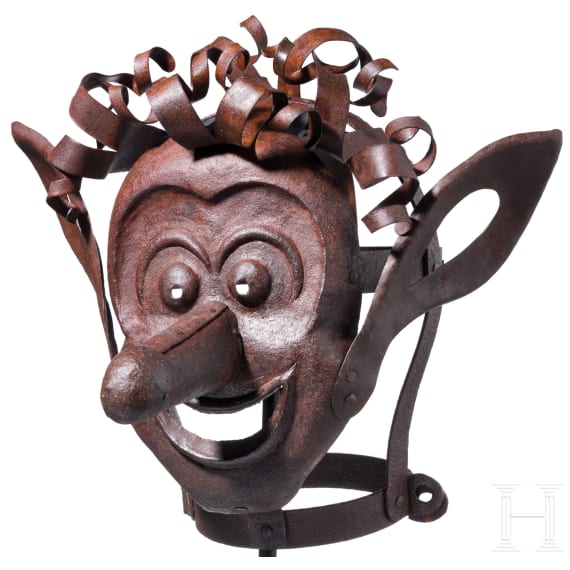 A mask of shame with long nose, German historicism