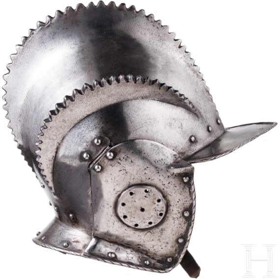 A significant triple-combed burgonet from the workshop of Desiderius Helmschmied of Augsburg, circa 1530/40