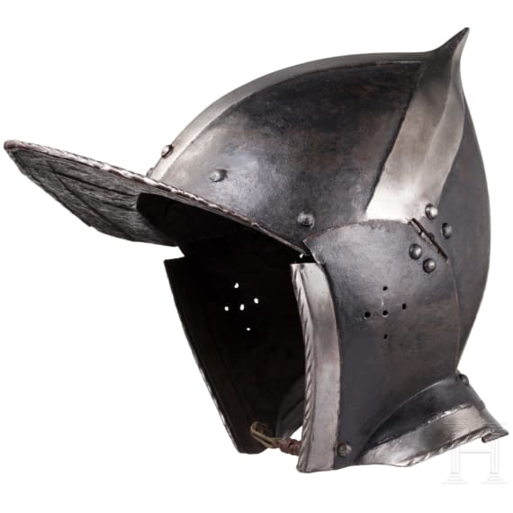 A south German black and white burgonet, ca. 1540