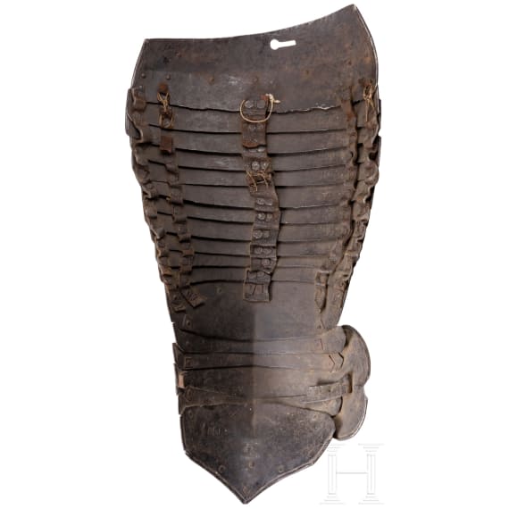 A left cuisse of a North German or Dutch cuirassier's armour, circa 1630/40