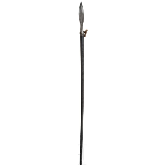 A Saxon boar spear with etched blade, circa 1600