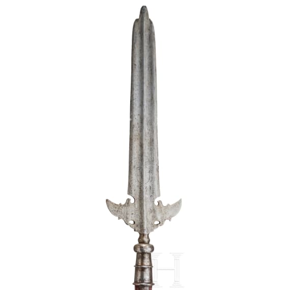 A German partisan, dated 1621
