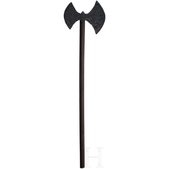 A middle Byzantine iron double axe, 11th/12th century.