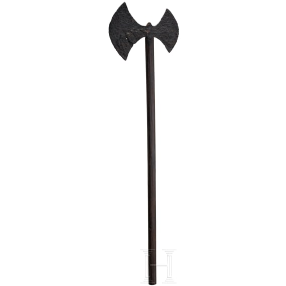 A middle Byzantine iron double axe, 11th/12th century.