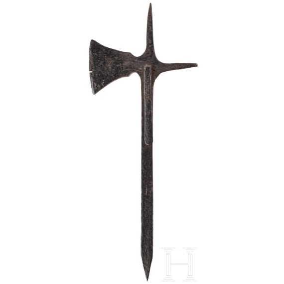 A German late medieval throwing axe, circa 1450 - 1500