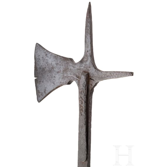 A German late medieval throwing axe, circa 1450 - 1500