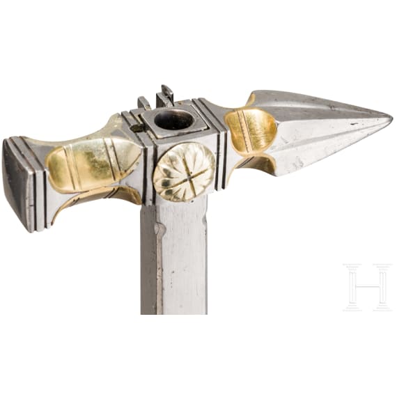 A German horseman's shooting hammer with wheellock mechanism, circa 1570/80
