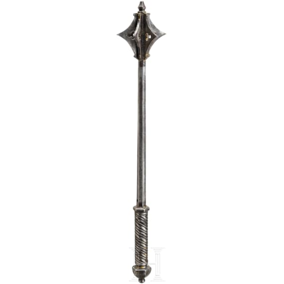 A mace in late Gothic style, historicism, circa 1900