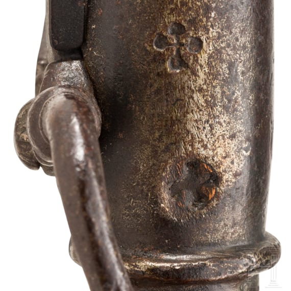 A German matchlock shooting horseman's axe, historicism in 16th century style