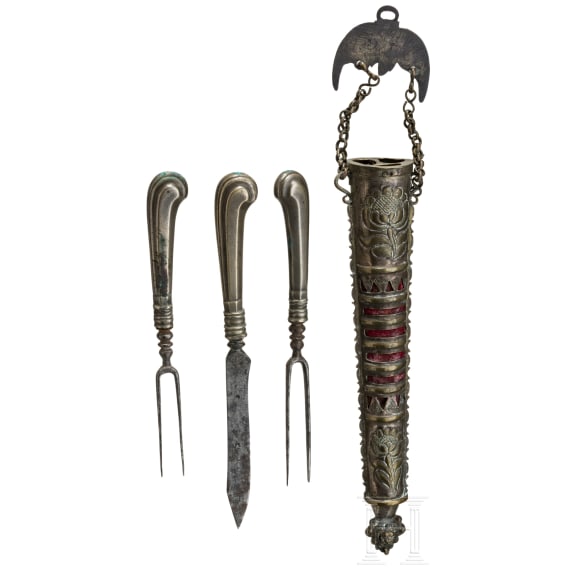 A German travelling set of cutlery, circa 1700