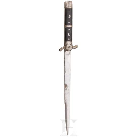 A silver-mounted flick knife, Ottoman(?), 2nd half of the 18th century