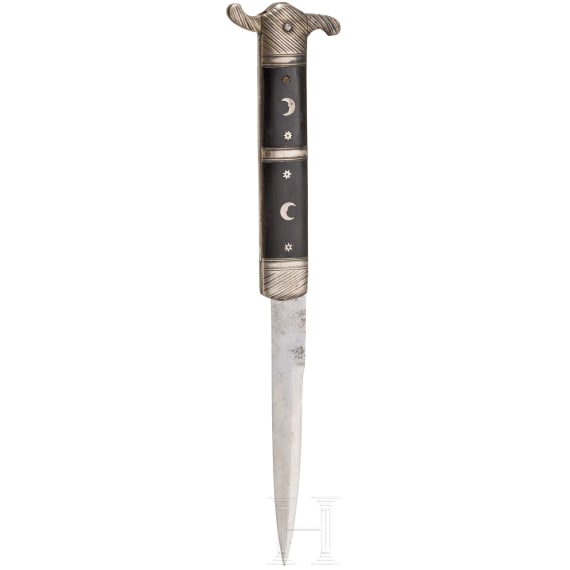 A silver-mounted flick knife, Ottoman(?), 2nd half of the 18th century