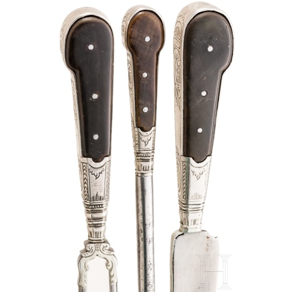 An Alpine carter's cutlery in Rococo style, um 1800