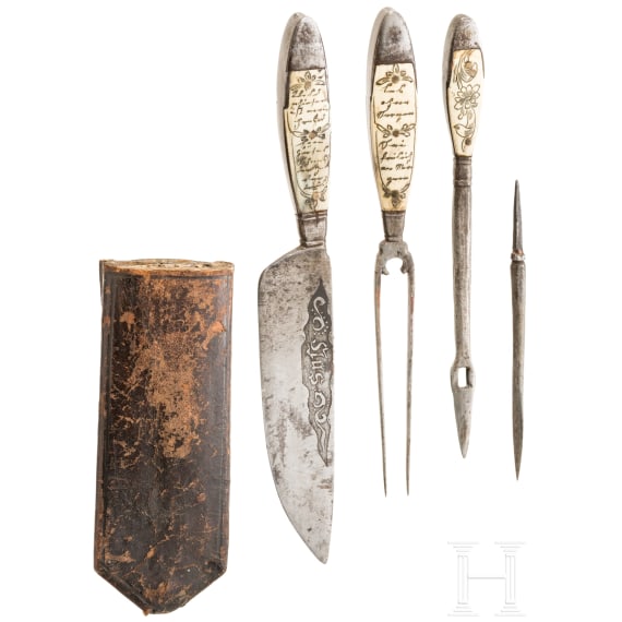 A Tyrolean carter's cutlery, Sterzing, circa 1800