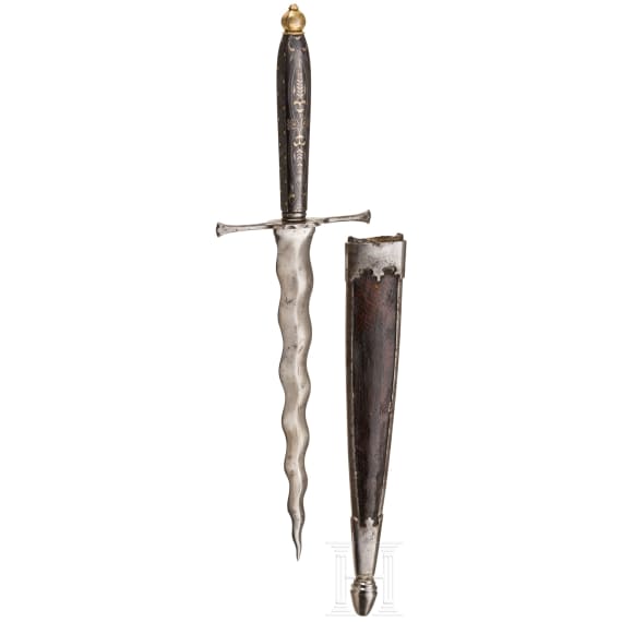 A German dagger with gold-plated hilt, circa 1820