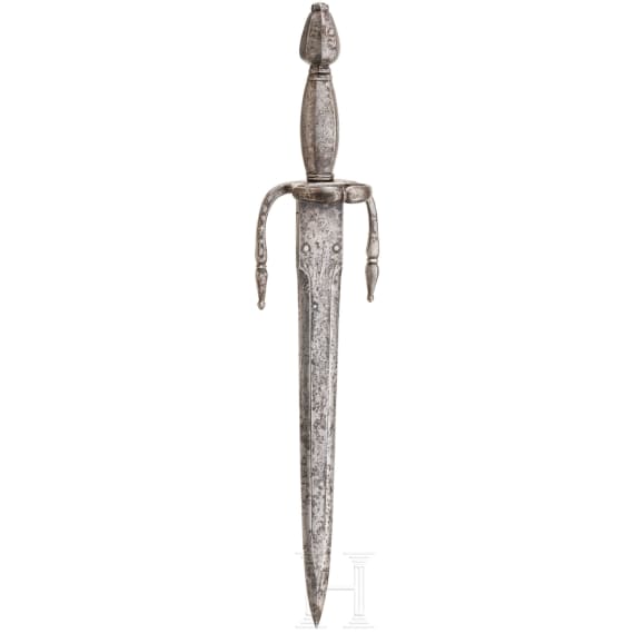 A German left-hand dagger with spring blade, historicism in the style of circa 1600, 19th century
