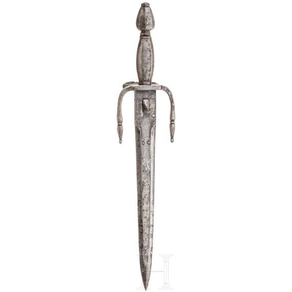 A German left-hand dagger with spring blade, historicism in the style of circa 1600, 19th century