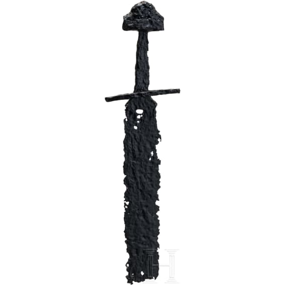 A German Carolingian or Ottonic sword fragment, 9th/10th century
