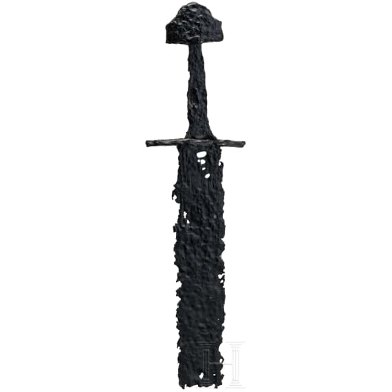 A German Carolingian or Ottonic sword fragment, 9th/10th century