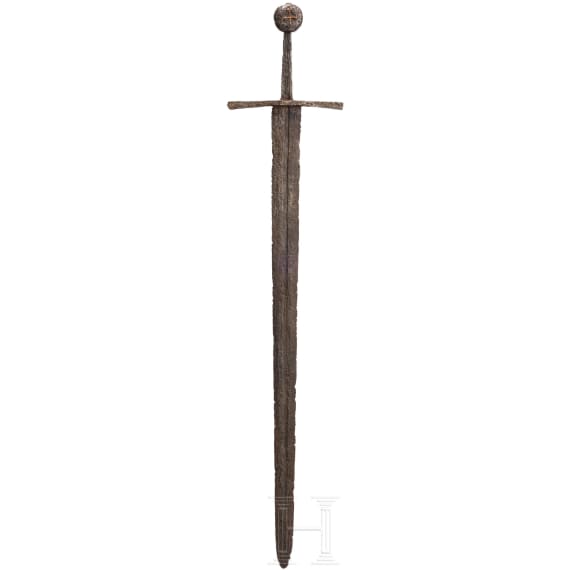 A knightly sword with disc-shaped pommel, ca. 1300