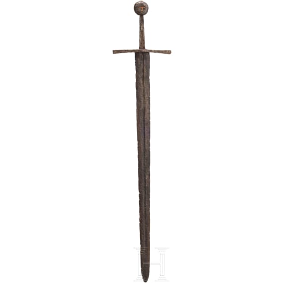 A knightly sword with disc-shaped pommel, ca. 1300