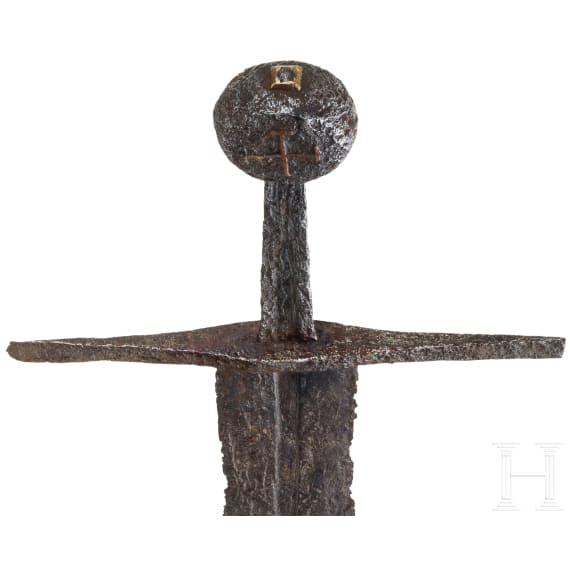 A knightly sword with disc-shaped pommel, ca. 1300