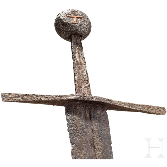A knightly sword with disc-shaped pommel, ca. 1300