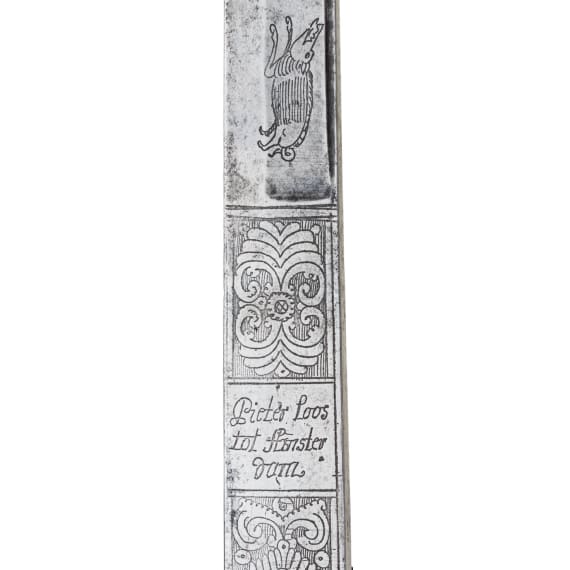 A hunting hanger with gilt guard, Pieter Loos in Amsterdam, circa 1750