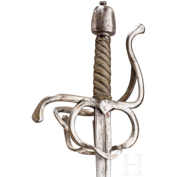 A German rapier with one-sided guard, circa 1600