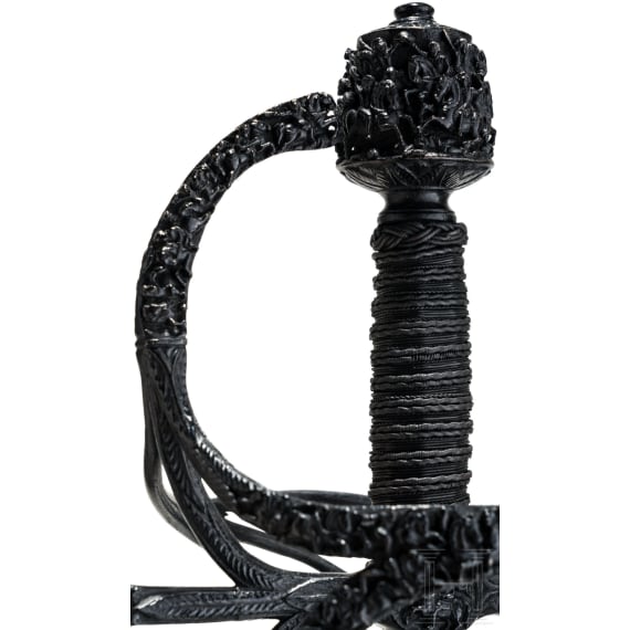 A significant German rapier with chiselled d&eacute;cor, circa 1610