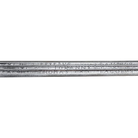 A significant German rapier with chiselled d&eacute;cor, circa 1610