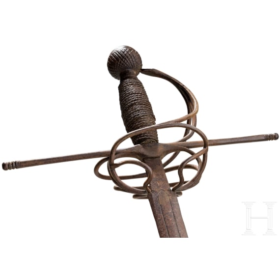 A long German cavalryman's rapier, circa 1620