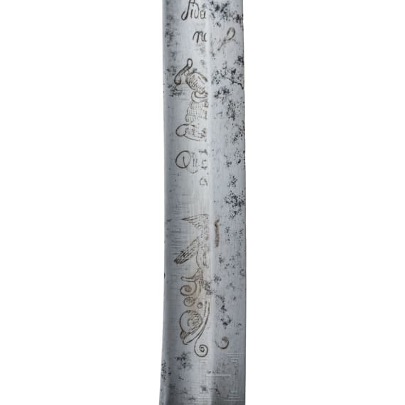 A Swiss sabre with lion head pommel, circa 1620