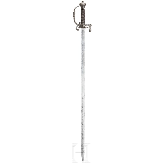 A southern German officer's campaign sword with cut pinecone d&eacute;cor, presumably Augsburg, circa 1660