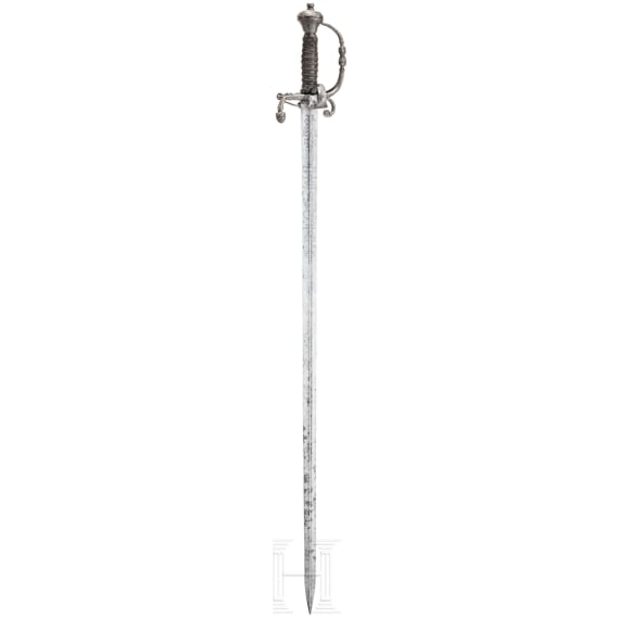 A southern German officer's campaign sword with cut pinecone d&eacute;cor, presumably Augsburg, circa 1660