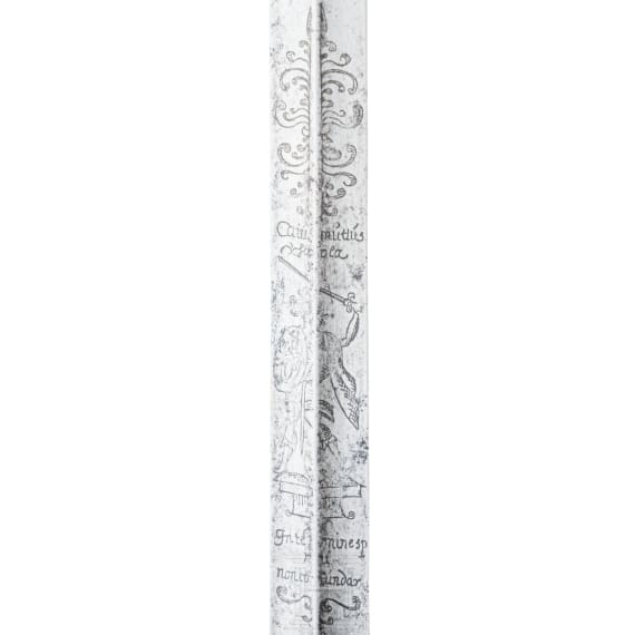 A southern German officer's campaign sword with cut pinecone d&eacute;cor, presumably Augsburg, circa 1660