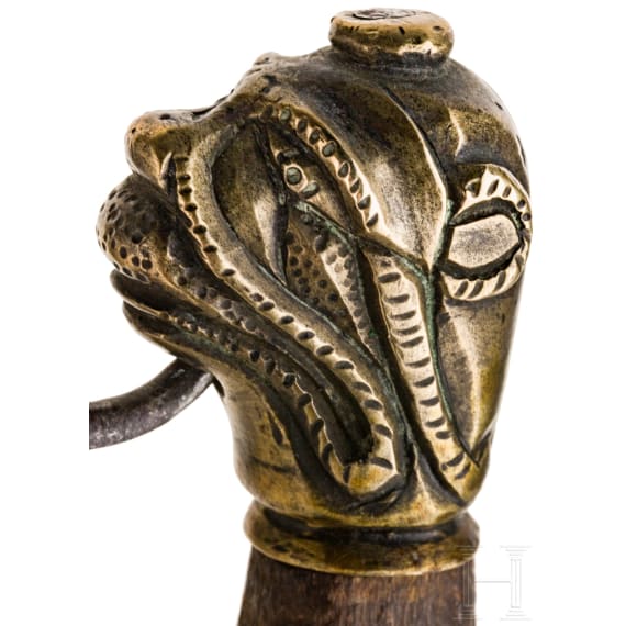 A Swiss or South German campaign sabre with lion head pommel, 2nd half of the 17th century