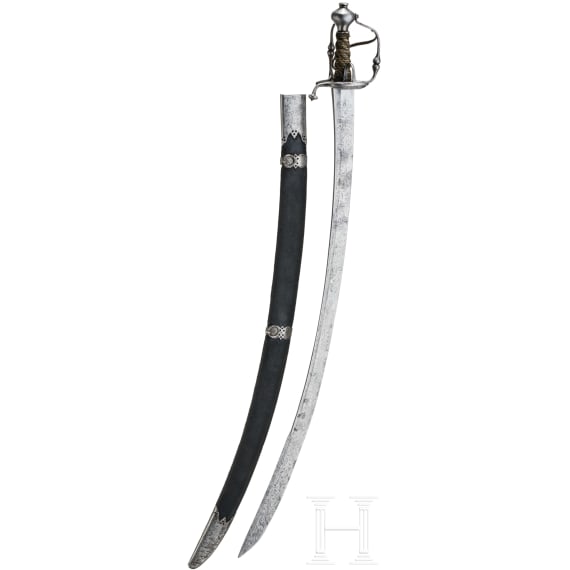 A German campaign sabre with a fine calendar blade, dated 1685